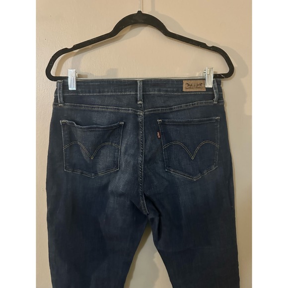 Levi's Mid Rise Skinny Jeans Dark Wash Size 14 - Picture 4 of 9
